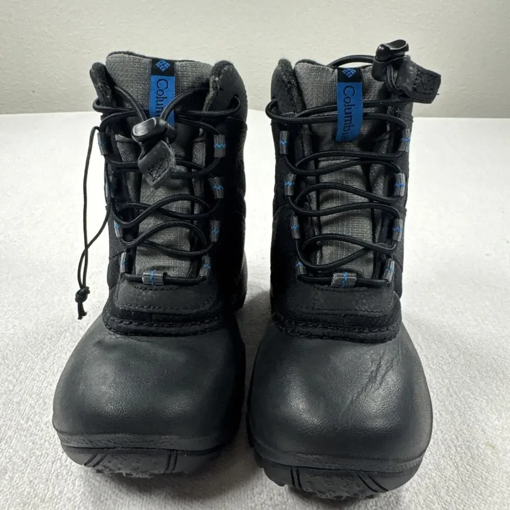 Columbia Boys Waterproof Black Snow Boots Lace Up US 11,UK 10,EU 28,BC1322-010